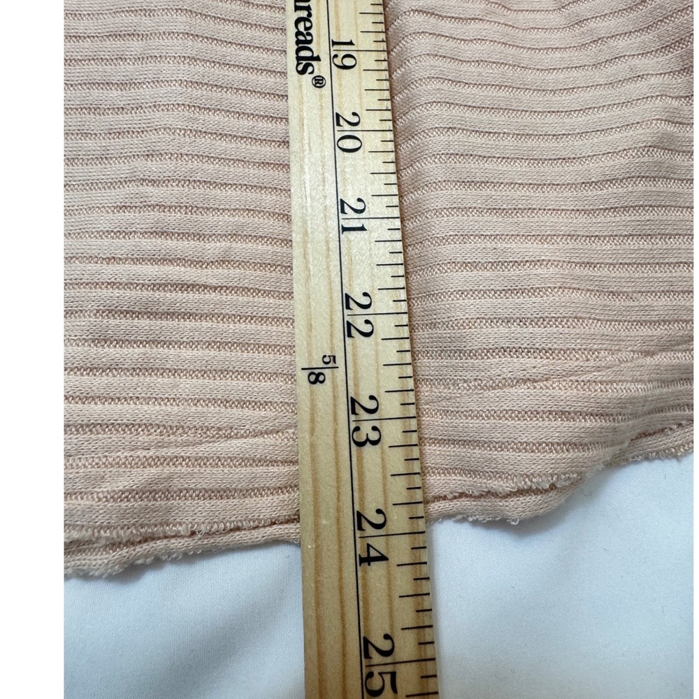 We The Free Free People Lover Pink Peach Ribbed Cowl Neck Tunic Top XS Open Back - Picture 5 of 8
